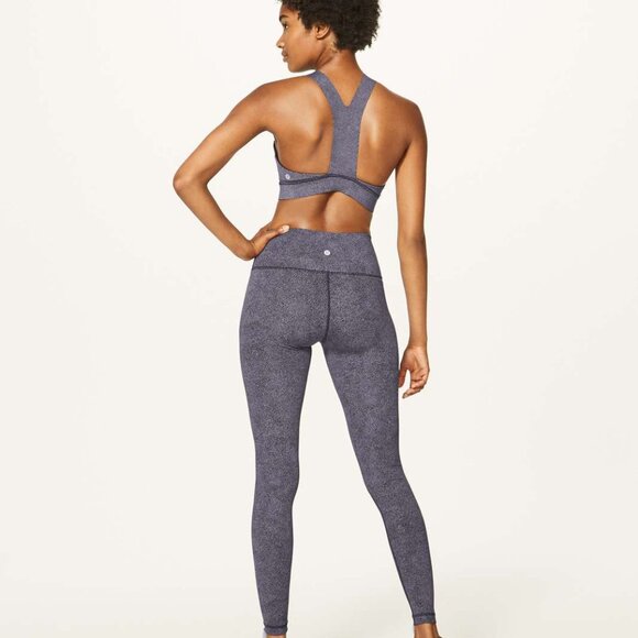 Lululemon Fast & Free Bra Nulux In Disperse Dusky Lavender Black Size 6 - Picture 4 of 8